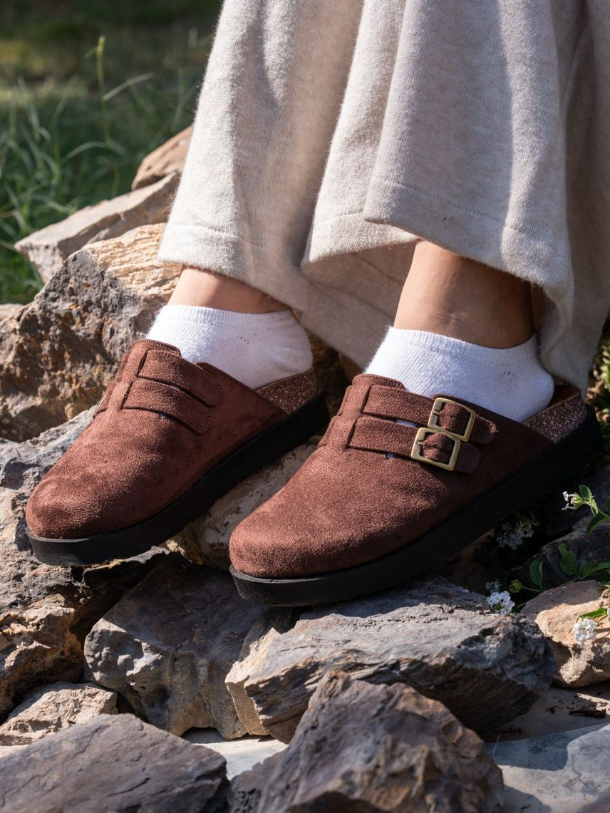 Brown High Clogs