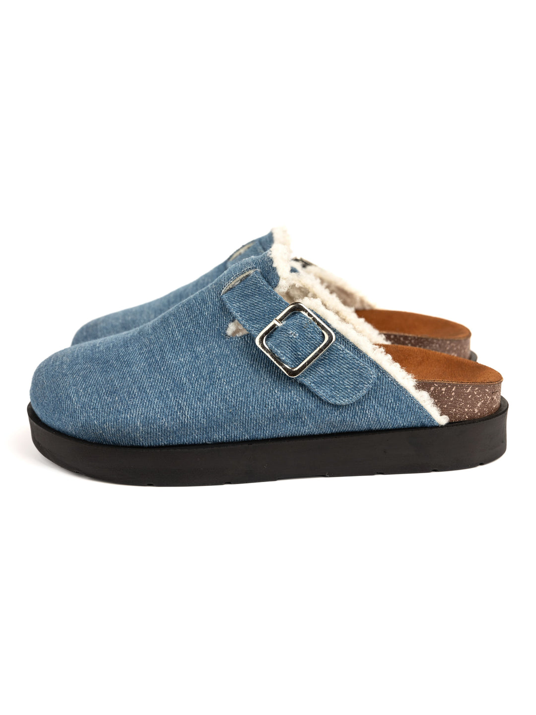 Jeans Fur High Clogs