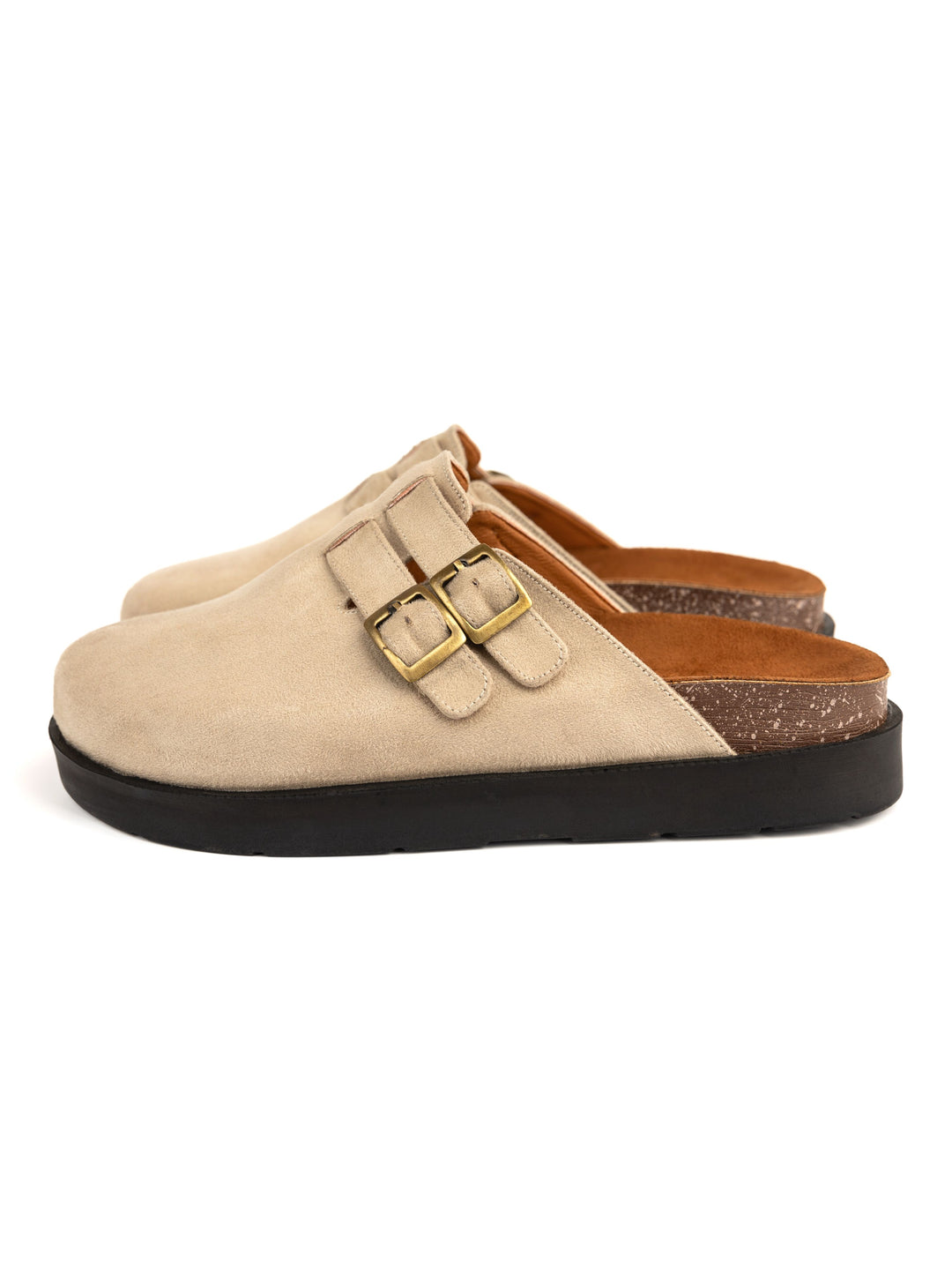 Beige High Clogs