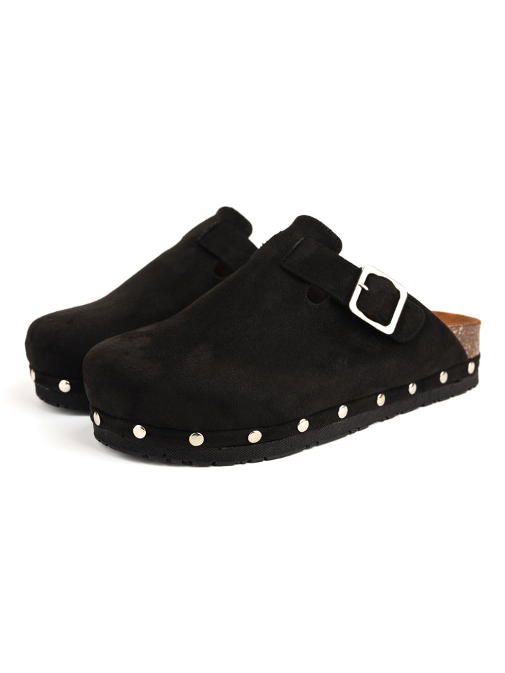 Black Studded Clogs