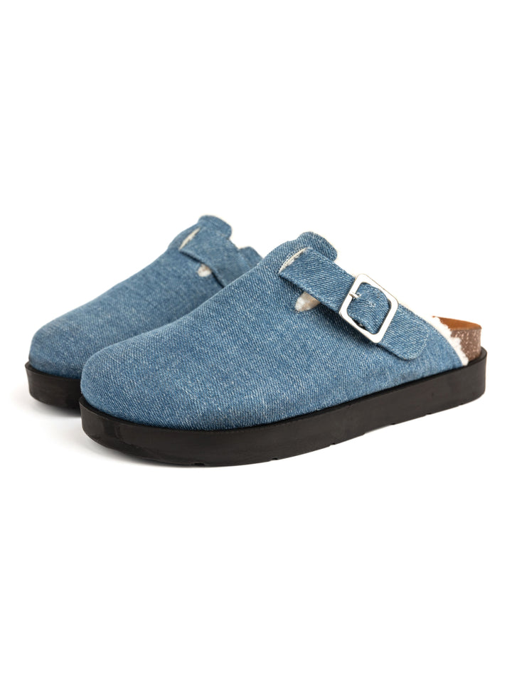 Jeans Fur High Clogs