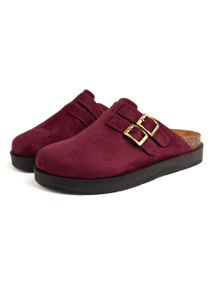 Burgundy High Clogs