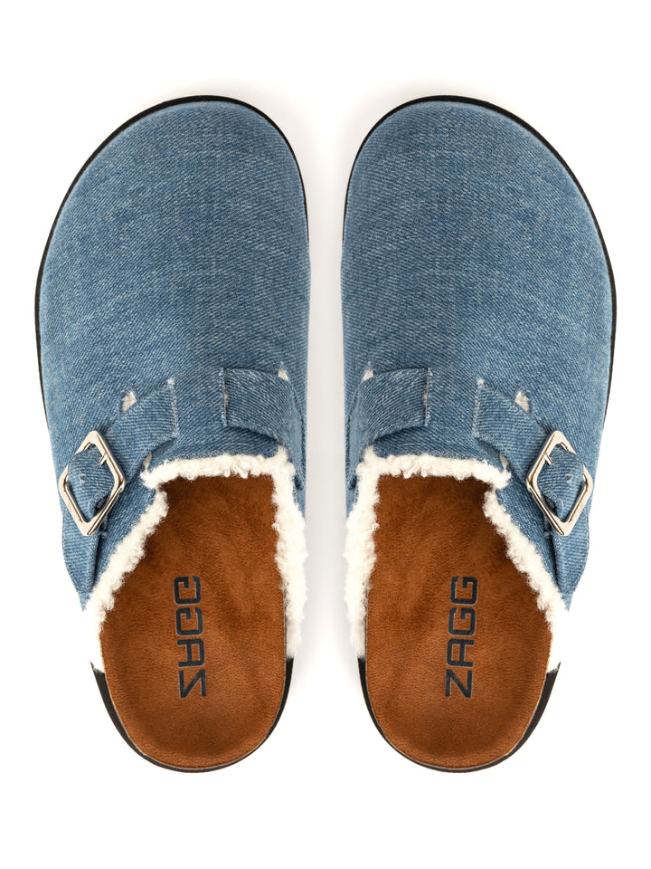 Jeans Fur High Clogs