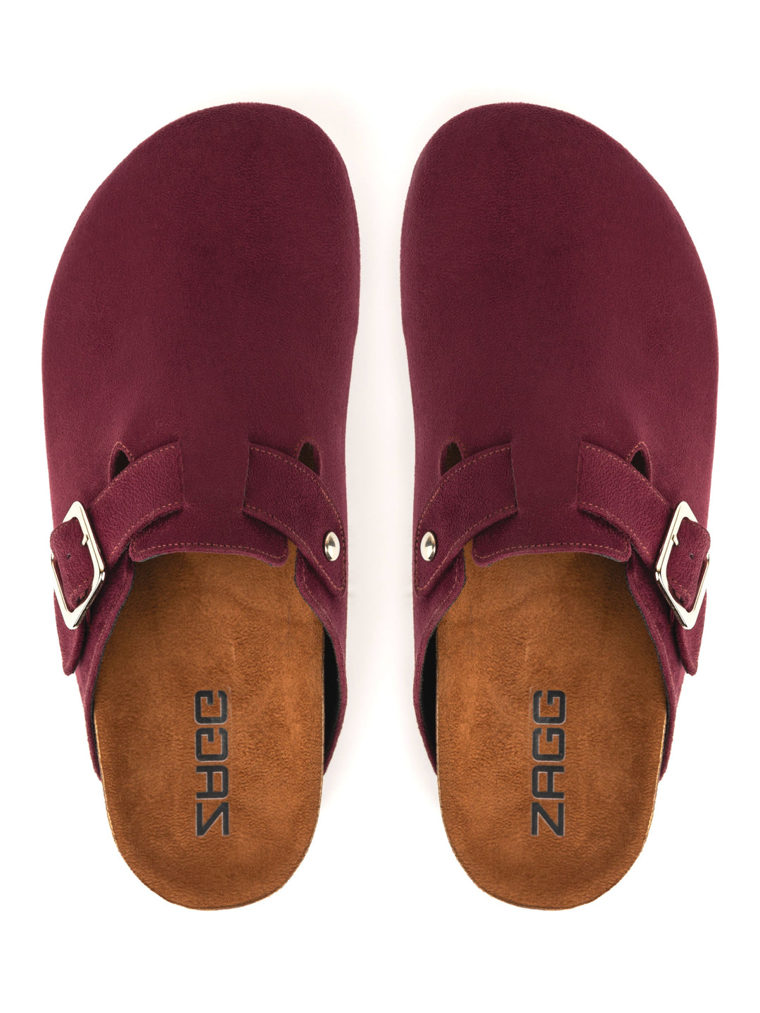 Burgundy Studded Clogs