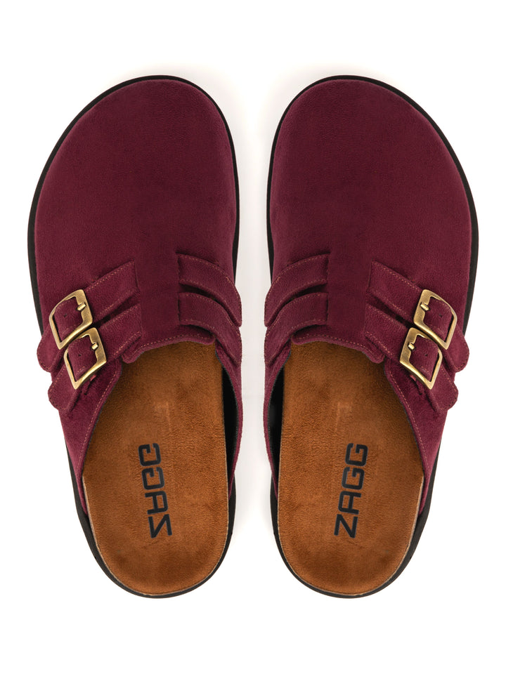 Burgundy High Clogs