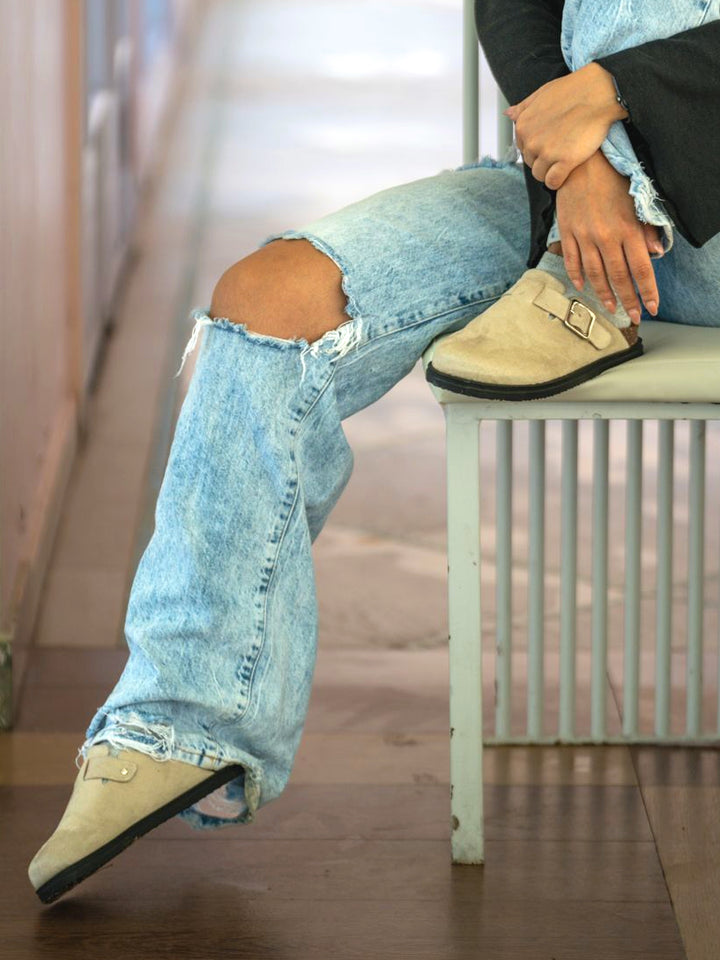 Beige Classic Clogs